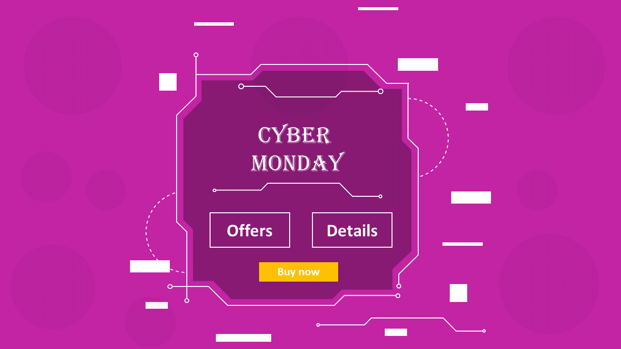Attractive Cyber Monday PowerPoint Template
